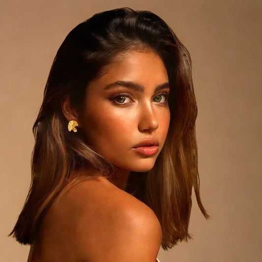 Ohrring Blütenform organic "Liora"