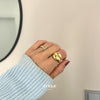 Double Chunky Knoten Ring "Selene"