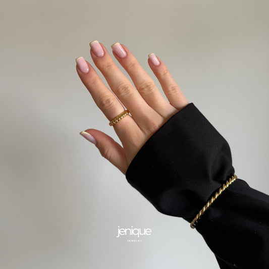 Ring Small Chunky Croissant "Elena"