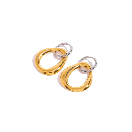 Ohrring Bicolor Silber & Gold "Amara"