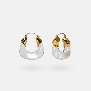 Ohrring transparent Retro Hoops "Velora"