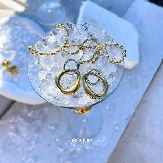 Ohrring Bicolor Silber & Gold "Amara"