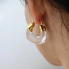 Ohrring transparent Retro Hoops "Velora"