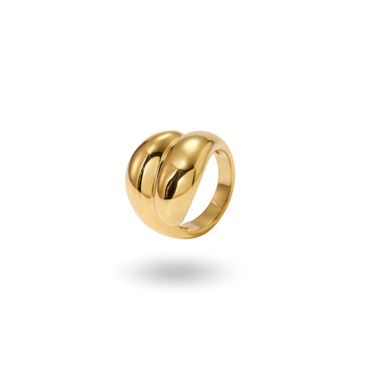 Double Chunky Knoten Ring "Selene"